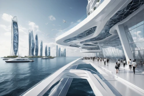 futuristic architecture,arcology,futuristic landscape,sky space concept,futuristic art museum,bjarke,unbuilt,skybridge,mipim,megaprojects,superhighways,megaproject,skyways,cyberport,skywalks,harbour city,spaceport,cybercity,renderings,lusail,Illustration,Realistic Fantasy,Realistic Fantasy 19