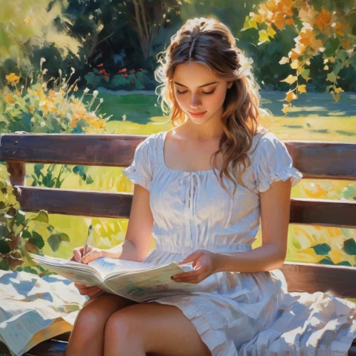 girl studying,donsky,heatherley,reading,lectura,little girl reading,readers,blonde woman reading a newspaper,bibliophile,relaxing reading,study,girl drawing,watercolourist,oil painting,girl in the garden,read a book,bookworm,watercolor painting,llibre,author,Conceptual Art,Oil color,Oil Color 10