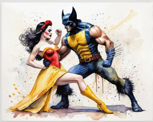 starfires,supercouple,comic characters,supercouples,burlesques,furies,macniven,batallions,darkstalkers,batgirl,mcniven,catfights,wolverine,crimefighting,batallion,parejas,combate,crime fighting,batalla,workout icons,Illustration,Paper based,Paper Based 24