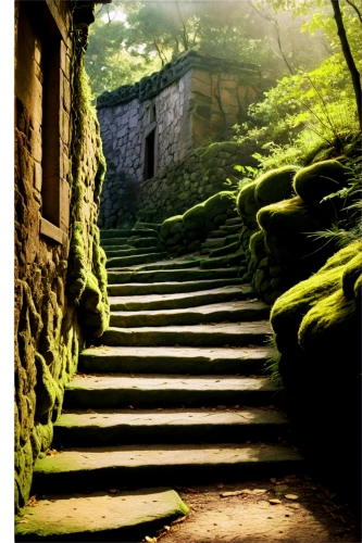 stone stairway,winding steps,stone stairs,steps,stairways,takachiho,the mystical path,stairway,hiking path,gordon's steps,escalera,the path,wudang,pathway,path,kiyomizu,stairs,bastei,escaleras,moss landscape,Art,Artistic Painting,Artistic Painting 40