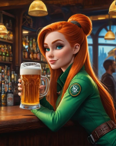 barmaid,brewmaster,irish pub,irishwoman,dubliner,irishwomen,merida,pub,irish,bartender,pivo,barranger,green beer,scotswoman,celtici,barkeeper,bragh,st patrick's day icons,malon,barmaids,Photography,General,Fantasy