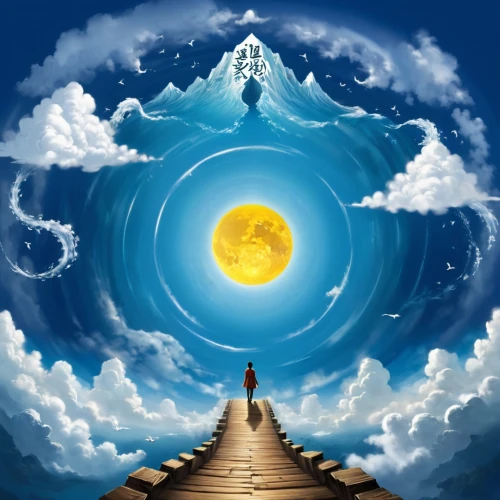 moon and star background,the mystical path,world digital painting,heavenly ladder,moon walk,stairway to heaven,phase of the moon,heaven gate,ascential,ascension,the path,moonwalked,game illustration,ascending,fantasy picture,sci fiction illustration,digital art,stairs to heaven,ascent,astral traveler,Unique,Design,Blueprint