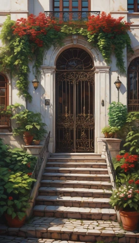 sapienza,violet evergarden,garden door,frame flora,bloomgarden,the threshold of the house,apolloni,dandelion hall,brownstone,corner flowers,house entrance,courtyards,apartment house,entranceway,floral greeting,entranceways,briarcliff,venanzio,kykuit,mirabilis,Conceptual Art,Fantasy,Fantasy 15