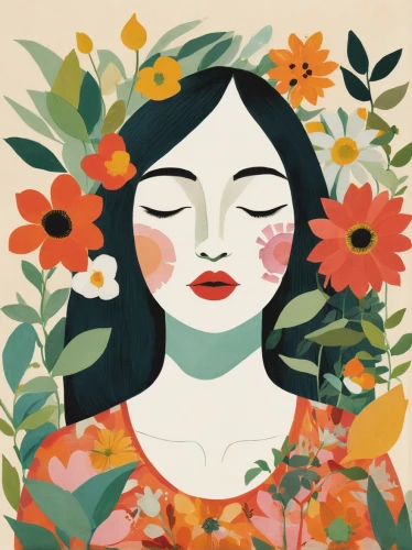 girl in flowers,flower illustrative,orange blossom,rose flower illustration,rosacea,flower and bird illustration,digital illustration,girl in a wreath,floral doodles,autumn icon,retro flowers,diwata,floral background,flower illustration,vintage flowers,blooming wreath,coffee tea illustration,flowerhead,flora,flower wall en,Illustration,Vector,Vector 08