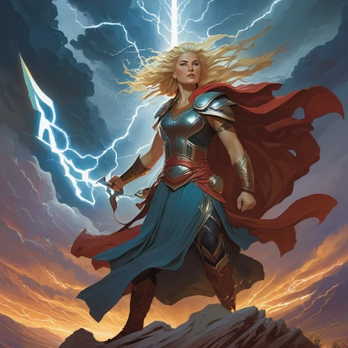 thorhild,thunderer,thors,thundra,god of thunder,thor,krietor,sigyn,asgard,midgard,lothor,asgardian,stormbreaker,aegon,jaina,kriemhild,thunderstone,brunhild,etheria,heroic fantasy,Conceptual Art,Fantasy,Fantasy 18