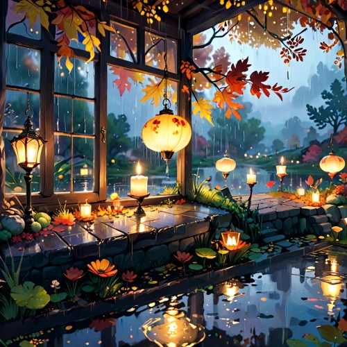 lanterns,autumn theme,autumn background,autumn decoration,fairy lanterns,autumn scenery,autumn songs,autumn idyll,autumn taste,mid-autumn festival,autumn frame,autumn decor,halloween background,autumn,the autumn,autumn pumpkins,autumn landscape,light of autumn,halloween scene,fall landscape,Anime,Anime,Cartoon