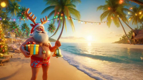 santa claus at beach,christmas on beach,christmas island,christmas background,christmasbackground,travelocity,christmas wallpaper,santa claus with reindeer,holidaymaker,cryengine,north pole,luau,elf,christmas trailer,santa,santa claus,santa and girl,delight island,santa's hat,summer items