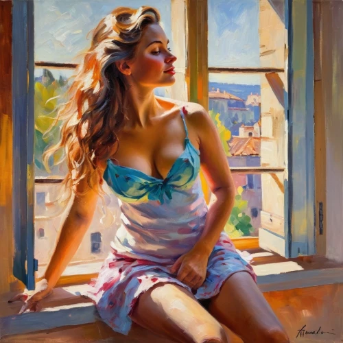 donsky,dmitriev,guenter,martindell,follieri,oil painting,levinthal,italian painter,anatoly,photorealist,young woman,nestruev,relaxed young girl,girl sitting,trofimov,adamov,woman sitting,pintor,farrant,pittura,Conceptual Art,Oil color,Oil Color 22
