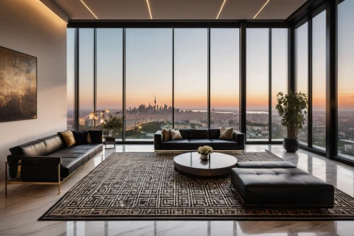 penthouses,modern living room,sky apartment,modern decor,contemporary decor,minotti,luxury home interior,interior modern design,livingroom,glass wall,modern minimalist lounge,modern room,apartment lounge,living room,contemporary,great room,residential tower,modern architecture,interior design,sitting room,Art,Classical Oil Painting,Classical Oil Painting 20