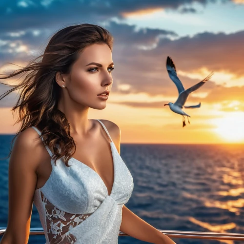 girl on the boat,yachtswoman,romantic portrait,romantic look,image manipulation,easycruise,scarlet sail,nautical star,bareboat,celtic woman,image editing,seabird,constellation swan,passion photography,romantica,ariadne,photoshop manipulation,at sea,silver seagull,seawind,Photography,General,Realistic