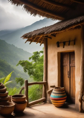 tulou,korean folk village,yunnan,teahouses,rice terrace,traditional house,tagines,longhouses,home landscape,teahouse,yucatec,tailandia,roof landscape,longhouse,gongfu,ha giang,traditional village,coffeepots,inle,yangshao,Art,Artistic Painting,Artistic Painting 37