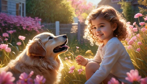 girl with dog,beautiful girl with flowers,boy and dog,girl in flowers,golden retriever,adaline,labradoodle,marnie,liesel,arrietty,girl picking flowers,disneynature,children's background,girl and boy outdoor,romantic portrait,flower girl,golden retriver,aerith,picking flowers,companion dog,Photography,Artistic Photography,Artistic Photography 07