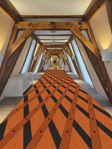 wooden beams,wooden bridge,roof truss,girders,wooden stairs,crossbeams,lvt,patterned wood decoration,hall roof,road cone,wood floor,wooden track,wooden planks,wood structure,wooden path,wooden construction,loftily,attic,hardwood floors,ceilinged