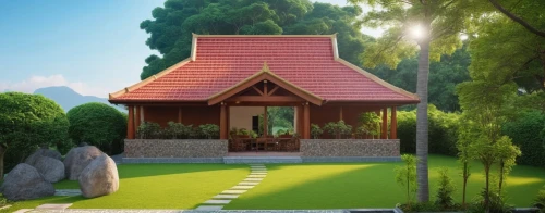 cartoon video game background,house in the forest,grass roof,gazebo,little house,roof landscape,landscape background,home landscape,holiday villa,miniature house,small house,javanese traditional house,golf course background,dreamhouse,wooden house,forest house,background design,bungalow,house roof,greenhut,Photography,General,Realistic