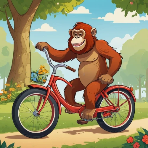 monke,monkey gang,monkeying,orang utan,monkey,barbary monkey,the monkey,monkeywrench,orangutan,monkeys band,orang,monkee,ape,macaco,primate,biking,monkey banana,primatology,bicycling,barbary ape,Illustration,Children,Children 04