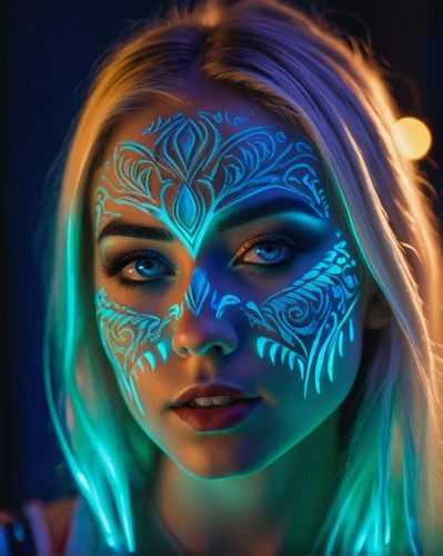 neon body painting,neon makeup,light paint,face paint,drawing with light,glow in the dark paint,blacklight,neon light,masquerade,black light,face painting,light mask,light drawing,electroluminescent,uv,neon lights,ichetucknee,bodypaint,body painting,bodypainting,Photography,General,Fantasy