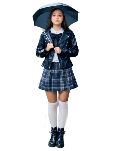 little girl with umbrella,asian umbrella,rainwear,sukeban,raincoat,xiaoxi,japanese umbrella,zettai,umbrella,komi,mikiko,sanchai,school skirt,schoolkid,chisako,choirgirl,transparent background,makiko,asako,mieko,Illustration,Realistic Fantasy,Realistic Fantasy 15