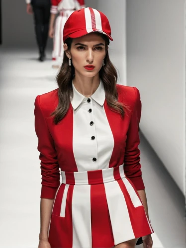 stewardess,courreges,redcoat,galliano,red coat,women fashion,trinny,derivable,fashion vector,lady in red,candy cane stripe,white and red,red white,stewardesses,vermelho,red hat,red cap,dvf,carven,gaultier,Photography,Fashion Photography,Fashion Photography 12