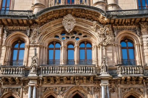 hungarian parliament building,highclere castle,sheldonian,balustrade,architectural detail,palermo,ornamentation,details architecture,haydarov,victoriana,ornate,balcon de europa,royal albert hall,western architecture,the façade of the,old architecture,neogothic,italianate,harlaxton,palace of parliament,Photography,General,Realistic