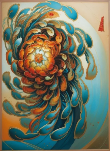 spiral art,kaleidoscope art,cosmic flower,colorful spiral,fractals art,duenas,vortex,mandala,kaleidoscope,fibonacci,orler,spinart,whirlwinds,glass painting,abstract artwork,abstract painting,whirlpool pattern,oil painting on canvas,nautilus,coral swirl,Illustration,Realistic Fantasy,Realistic Fantasy 03