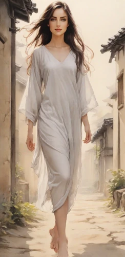 diaochan,woman walking,seoige,xiaofei,qixi,naina,vietnamese woman,girl walking away,xiaoqing,miss vietnam,ao dai,bergersen,anfisa,winget,shalwar,cheongsam,vaanii,image manipulation,rotoscoping,margairaz,Digital Art,Ink Drawing