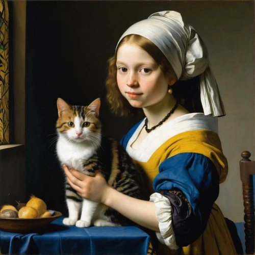 vermeer,girl with bread-and-butter,liotard,nicolaes,girl in the kitchen,dossi,sweerts,mauritshuis,batoni,girl with cloth,knippa,girl with cereal bowl,girl with dog,young girl,pieters,portrait of a girl,delatour,koeppel,cammaert,woman holding pie,Art,Classical Oil Painting,Classical Oil Painting 07