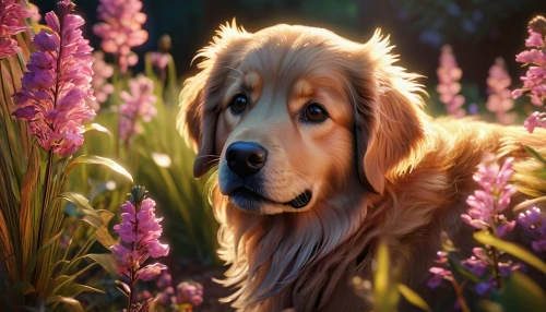 golden retriever,golden retriver,retriever,golden retriever puppy,afghan hound,flower background,golden lilac,canidae,goldens,australian shepherd,dog pure-breed,splendor of flowers,canine rose,nova scotia duck tolling retriever,dog photography,flower in sunset,flower animal,rough collie,dor with flowers,outdoor dog,Photography,Artistic Photography,Artistic Photography 02