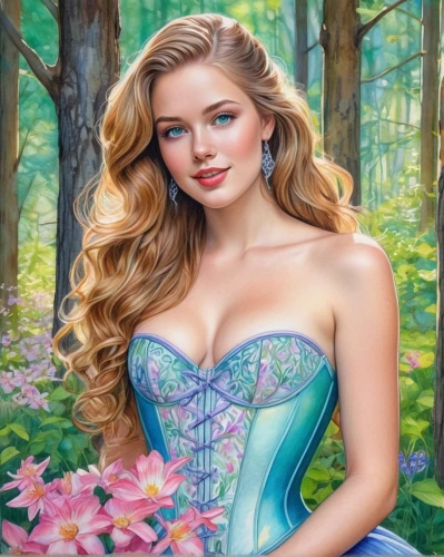 margairaz,margaery,celtic woman,fantasy art,fairy tale character,fantasy portrait,fantasy picture,faerie,beautiful girl with flowers,fairy queen,cinderella,girl in flowers,flower painting,faery,rosa 'the fairy,world digital painting,faires,fantasy woman,splendor of flowers,art painting,Conceptual Art,Daily,Daily 17