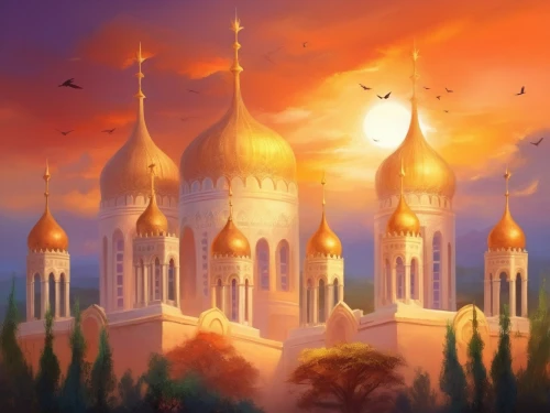 ramadan background,mosques,grand mosque,caliphs,arabic background,agrabah,al nahyan grand mosque,big mosque,star mosque,andalus,minarets,city mosque,basil's cathedral,house of allah,sheikh zayed grand mosque,islamic architectural,masjids,seregil,mosque,tajmahal,Illustration,Realistic Fantasy,Realistic Fantasy 01