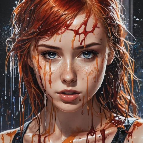 wet girl,wet,in the rain,digital painting,drenched,lydia,rain shower,triss,spark of shower,irisa,red head,shower of sparks,jasinski,soaked,world digital painting,girl washes the car,cirta,angel's tears,inmate,water fight,Conceptual Art,Graffiti Art,Graffiti Art 08