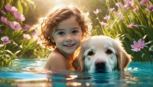 boy and dog,girl with dog,dog in the water,little boy and girl,children's background,samen,love for animals,retriever,dog pure-breed,girl and boy outdoor,golden retriever,tendre,cute puppy,dog breed,innocence,mans best friend,puppy pet,petcare,canina,companion dog,Photography,Artistic Photography,Artistic Photography 01
