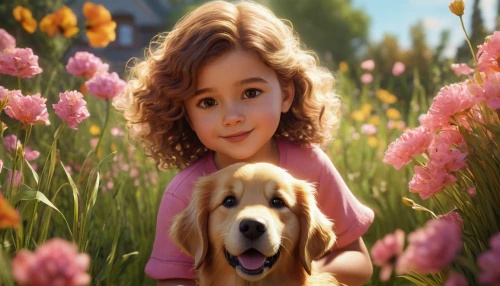 girl with dog,girl in flowers,children's background,boy and dog,floricienta,adaline,golden retriever,flower background,labradoodle,liesel,annie,nintendogs,little boy and girl,springtime background,spring background,pippi,beautiful girl with flowers,marnie,portrait background,girl picking flowers,Photography,General,Commercial