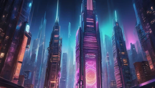 cybercity,metropolis,futuristic landscape,cyberpunk,cityscape,coruscant,cybertown,futuristic,fantasy city,dystopian,cyberia,guangzhou,areopolis,skyscrapers,cyberworld,futuristic architecture,skyscraper,polara,shinjuku,the city,Illustration,Abstract Fantasy,Abstract Fantasy 13