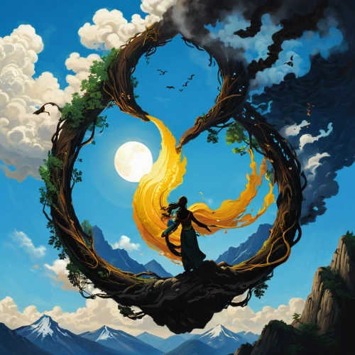 kongfu,airbender,silhouette art,ouroboros,koru,dragon fire,dragon of earth,korra,eragon,fire ring,silmarillion,ring of fire,sankofa,time spiral,fire dancer,world digital painting,avatar,fire background,fantasy picture,burning earth,Unique,Paper Cuts,Paper Cuts 01