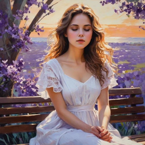 la violetta,pittura,romantic portrait,donsky,oil painting,relaxed young girl,heatherley,girl in the garden,serene,young woman,violetta,girl lying on the grass,idyll,woman sitting,photo painting,oil painting on canvas,art painting,juliet,world digital painting,nestruev,Conceptual Art,Oil color,Oil Color 10