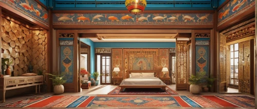 amanresorts,moroccan pattern,palace of knossos,riad,interior decor,ornate room,knossos,persian architecture,haveli,morocco,pharaonic,interior decoration,egyptienne,marrakesh,bedchamber,royal interior,egypt,shekhawati,marrakech,bohemian art,Photography,General,Realistic