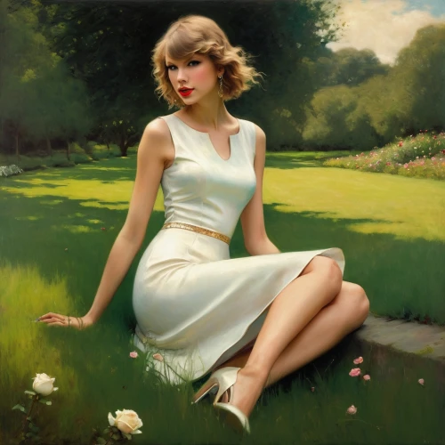 girl lying on the grass,girl in the garden,girl in flowers,springtime background,swiftlet,swifty,spring background,taylor,heatherley,on the grass,girl picking flowers,treacherous,romantic portrait,reputation,taylori,young woman,a charming woman,enchanting,flower girl,gracefulness,Art,Classical Oil Painting,Classical Oil Painting 44