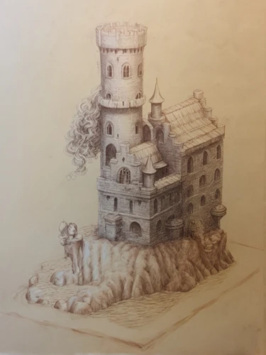 peter-pavel's fortress,adolfsson,ghost castle,knight's castle,vintage drawing,diterlizzi,whipped cream castle,castle of the corvin,witch's house,fairy chimney,medieval castle,fairy house,stone tower,pinecastle,castle keep,prospal,sanminiatelli,diorama,miniature house,press castle