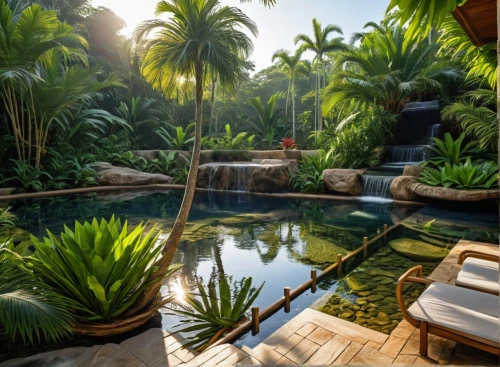 tropical jungle,tropical island,tropical house,landscape design sydney,neotropical,tropical forest,tropics,landscape designers sydney,tropical greens,palm garden,garden design sydney,swimming pool,tropical,royal palms,tropicale,palms,outdoor pool,jungle,garden pond,rainforest,Photography,General,Realistic