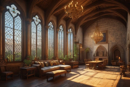 ornate room,dandelion hall,cloisters,sanctuary,hogwarts,hall of the fallen,theed,medieval,hammerbeam,riftwar,cathedral,cloister,gothic church,interiors,inglenook,medieval castle,lobby,labyrinthian,monastery,sitting room,Art,Classical Oil Painting,Classical Oil Painting 27