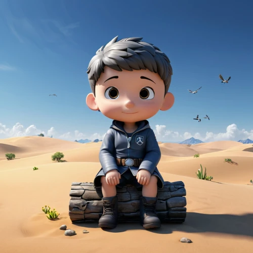 cassian,uncharted,character animation,cute cartoon character,desierto,bertolt,skotnikov,desert background,sand road,mad max,capture desert,clay doll,sandplains,adrien,pubg mascot,shenzhou,lost in war,sokurov,argentina desert,oman,Unique,3D,3D Character