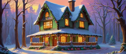 winter house,christmas house,christmas landscape,gingerbread house,house in the forest,the gingerbread house,snow house,cottage,houses clipart,victorian house,christmas scene,snowhotel,winterplace,holiday home,winter village,dreamhouse,santa's village,snow scene,gingerbread houses,winter night,Art,Classical Oil Painting,Classical Oil Painting 15