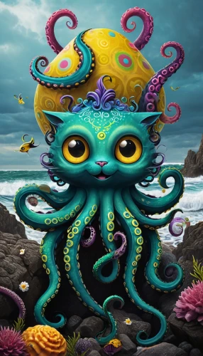 octopus,octopussy,octopi,fun octopus,octo,octopus vector graphic,cuthulu,cephalopod,kraken,cthulhu,cephus,kermadec,medusa gorgon,intersquid,octopus tentacles,sea god,nauimi,under sea,oceguera,tako,Photography,General,Fantasy