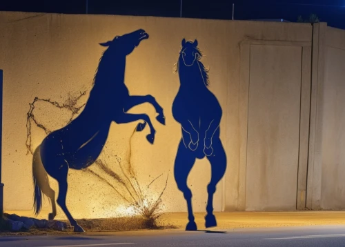 shadow camel,drawing with light,animal silhouettes,bremen town musicians,pilobolus,man and horses,arabian horses,lascaux,two-humped camel,cowboy silhouettes,horses,public art,caballos,light painting,equus,light drawing,wire sculpture,light paint,silhouette art,painted horse,Photography,General,Realistic