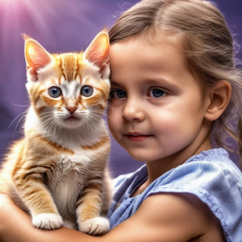 little boy and girl,children's background,cute cat,pet adoption,cat lovers,love for animals,toxoplasmosis,cat with blue eyes,red tabby,cat image,two cats,kittu,anf,katzen,adopt a pet,blue eyes cat,animal shelter,ginger kitten,kittens,pet,Photography,General,Realistic