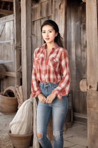 countrygirl,countrywomen,countrywoman,farm girl,hoedown,countrified,country dress,farmworker,countrie,cowgirl,ranchera,tulou,cowgirls,country,hayloft,farm set,country style,rancher,cowboy plaid,square dance,Photography,Realistic