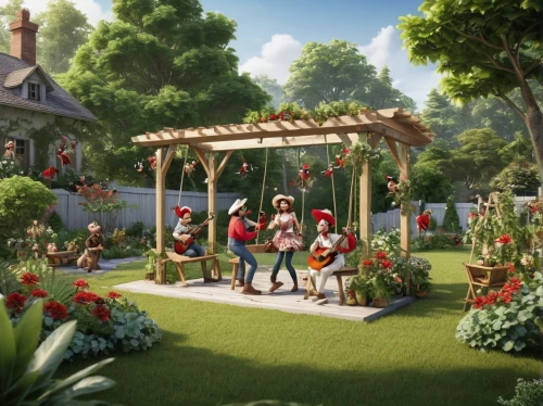 cottage garden,neverland,gardeners,garden swing,children's playhouse,garden party,climbing garden,landscapers,arrietty,flower garden,santa's village,start garden,flower booth,garden maintenance,work in the garden,nurseries,nursery,garden of plants,english garden,garden bench,Photography,General,Realistic