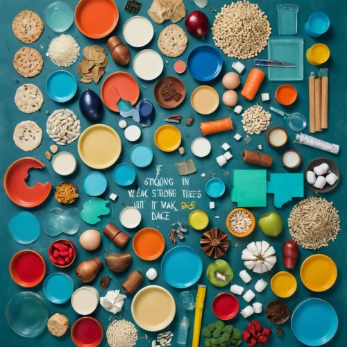 food collage,plate full of sand,colored spices,mix table,cooking book cover,food table,carnogursky,food ingredients,melamine,color table,microbial,microbiota,sea foods,alimentos,food platter,food icons,bread ingredients,micronuclei,indian spices,cd cover,Unique,Design,Knolling