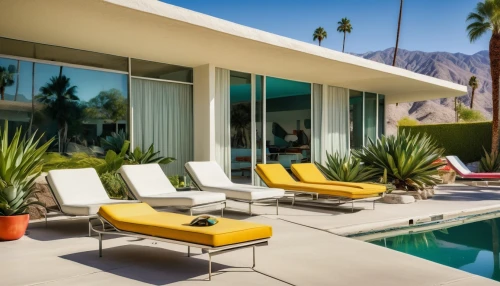 palm springs,mid century modern,mid century house,neutra,patio furniture,mid century,outdoor furniture,chaise lounge,midcentury,shulman,royal palms,two palms,pool house,daybeds,cabana,contemporary decor,panamint,dunes house,daybed,palms,Illustration,Realistic Fantasy,Realistic Fantasy 29