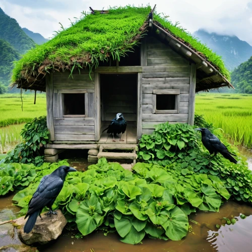 ricefield,rice field,rice fields,the rice field,ricefields,rice paddies,vegetables landscape,rice cultivation,paddy field,rice terrace,grass roof,rice plantation,paddy harvest,vietnam,farm hut,organic farm,straw hut,thai herbs,greenhut,home landscape,Photography,Documentary Photography,Documentary Photography 18